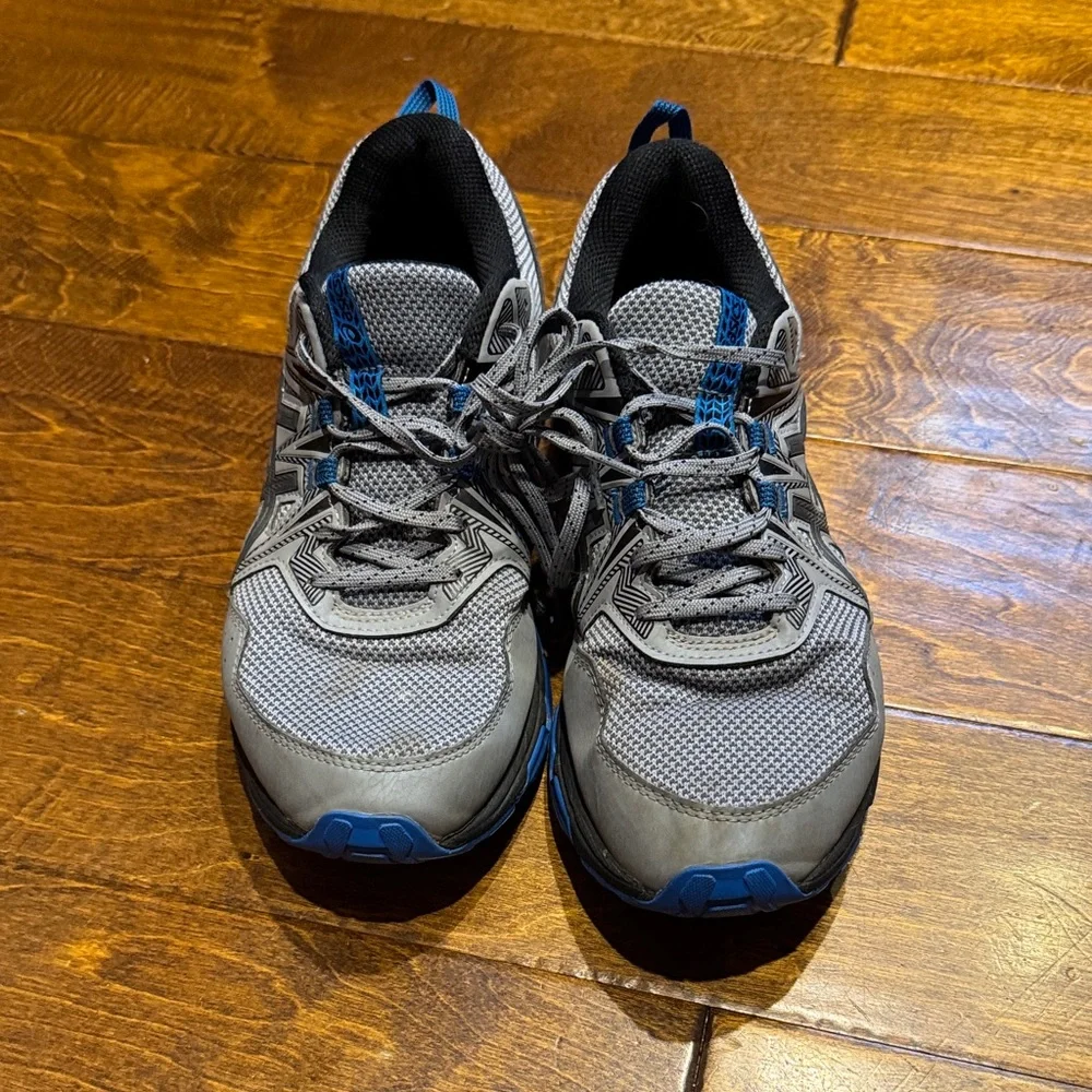 Gray and Blue ASICS Shoes - Picture 2 of 5
